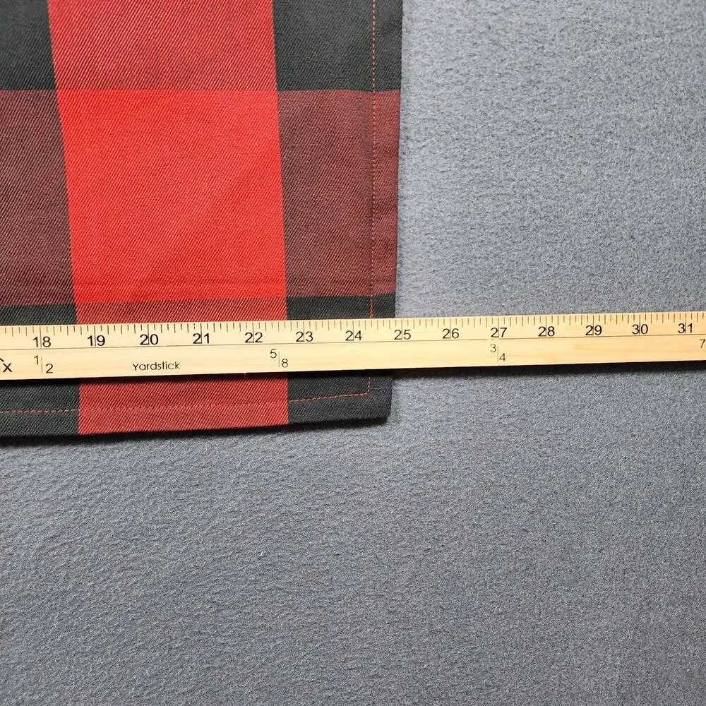 Pottery Barn Buffalo Check Plaid Pillow Cover Square 24x24 Red Black 100% Cotton